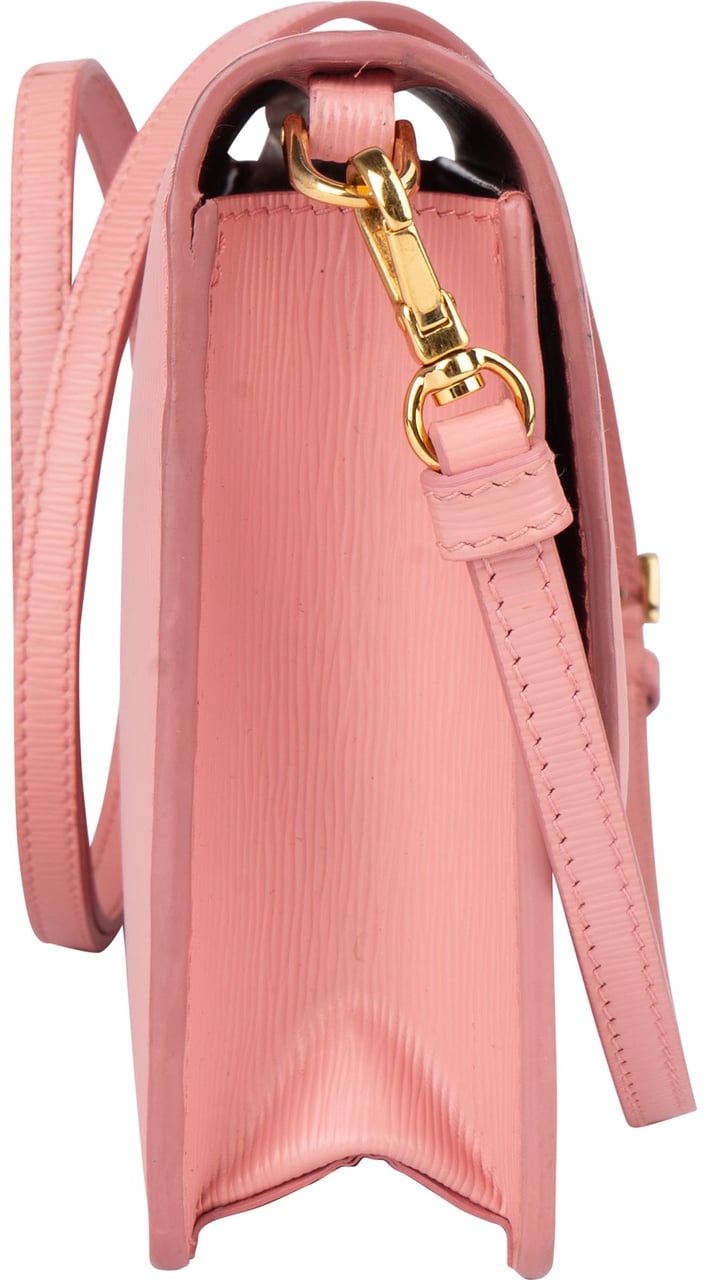 Prada Prada Pink Saffiano Leather Move Wallet On Chain Crossbody Bag Roze