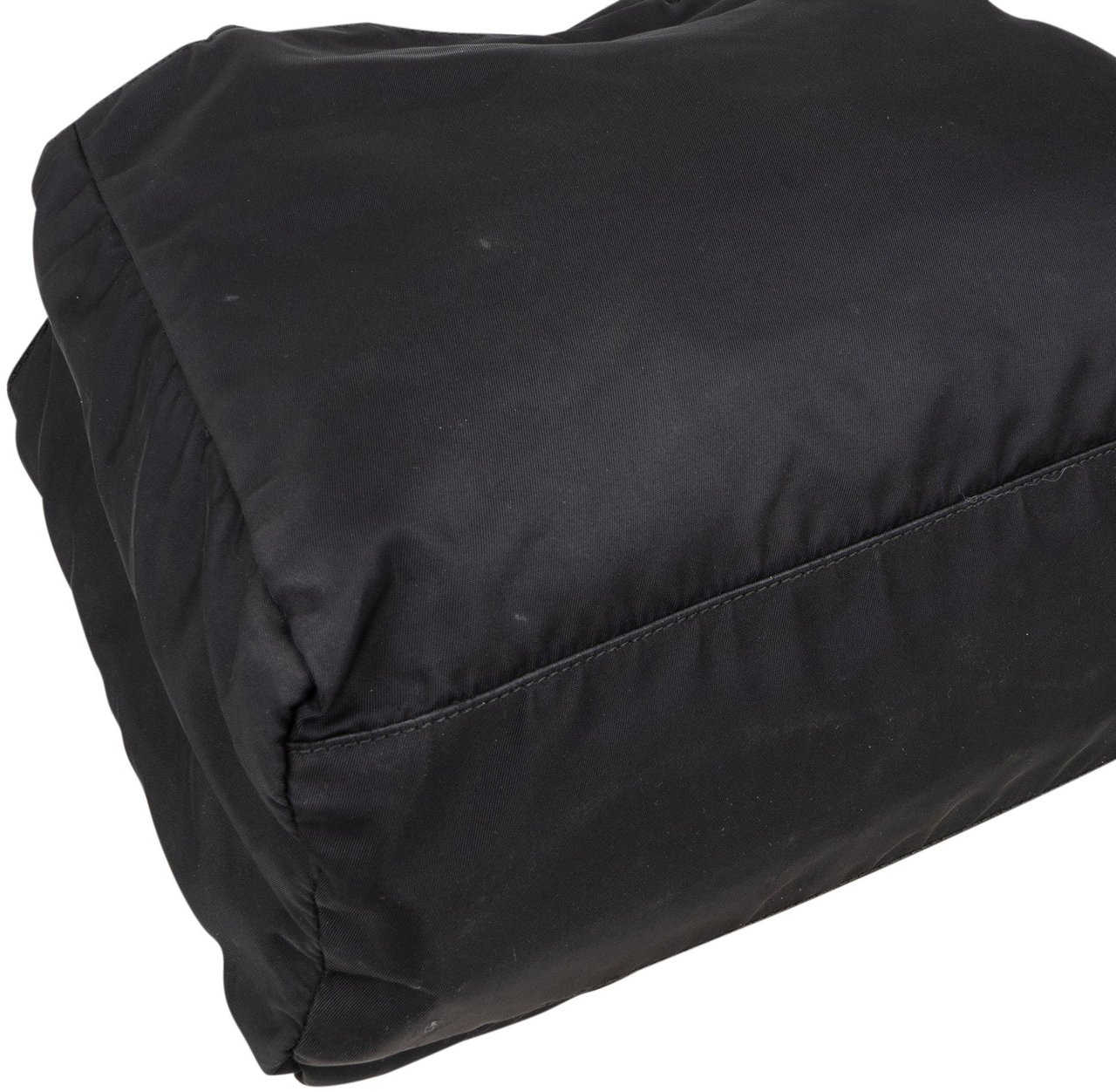 Prada Prada Black Nylon Triangle Handbag Zwart