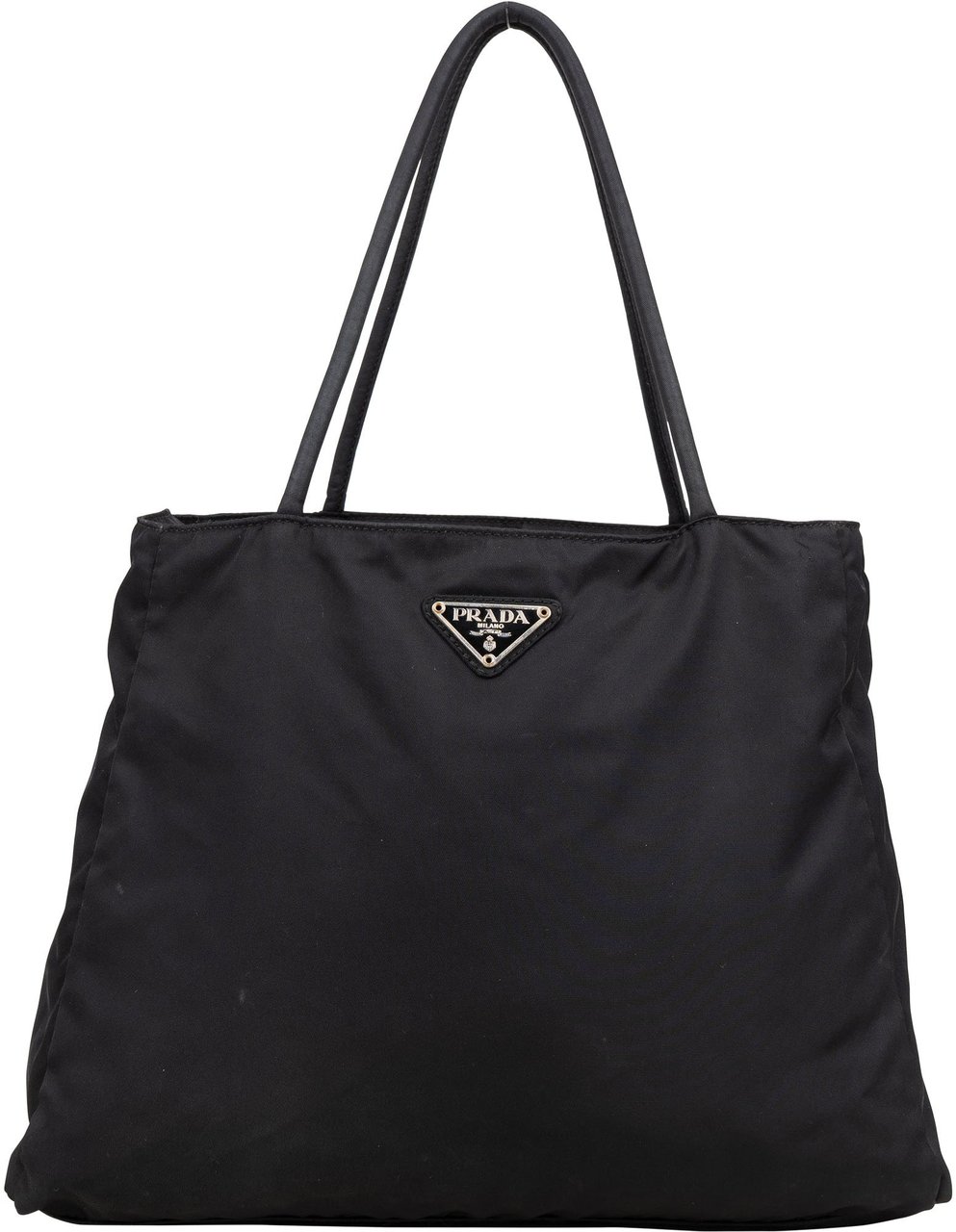 Prada Prada Black Nylon Triangle Handbag Zwart