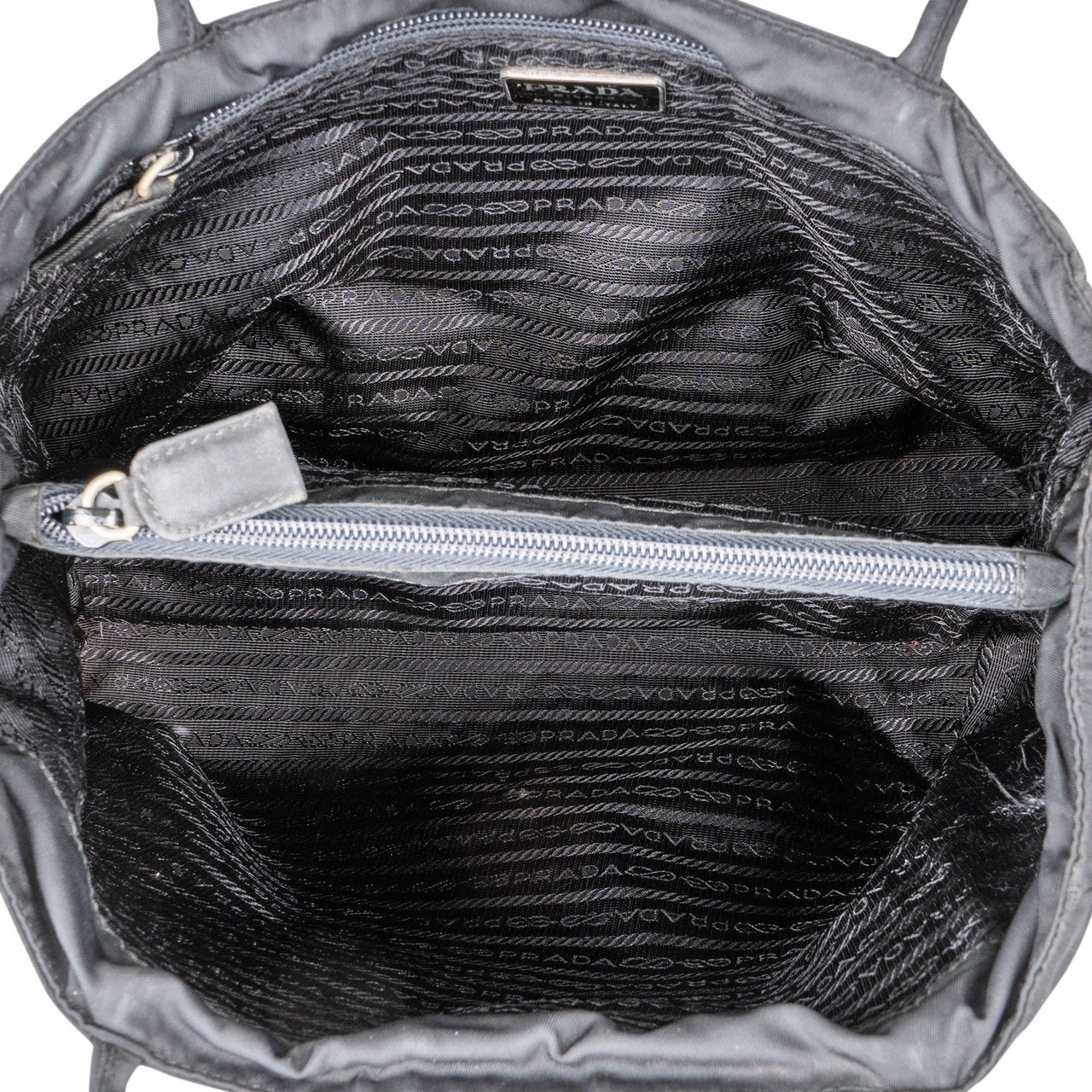 Prada Prada Black Nylon Triangle Handbag Zwart