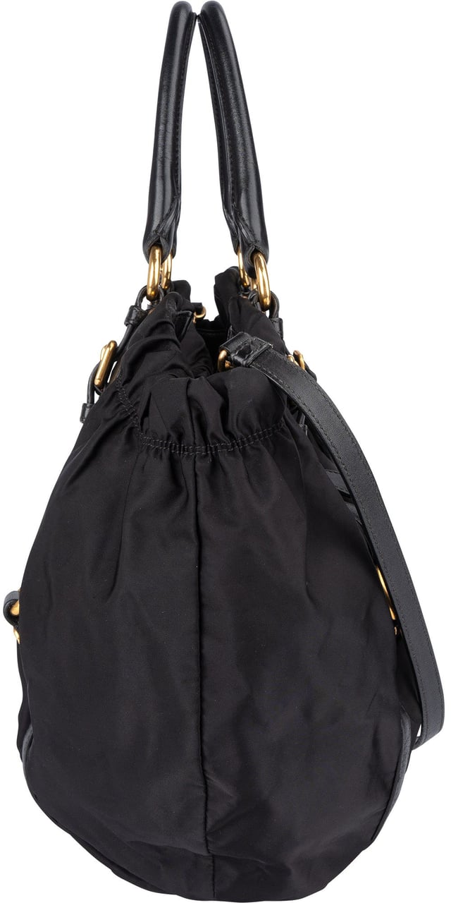 Prada Prada Black Nylon City Handbag Zwart