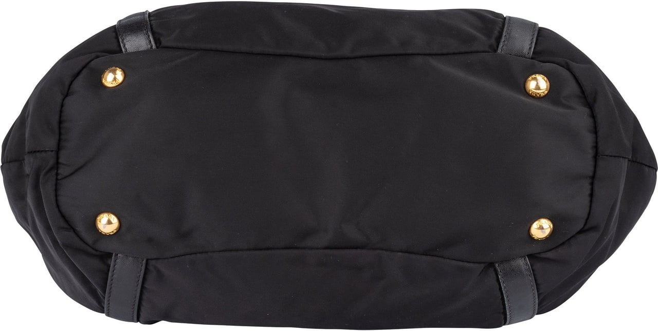 Prada Prada Black Nylon City Handbag Zwart