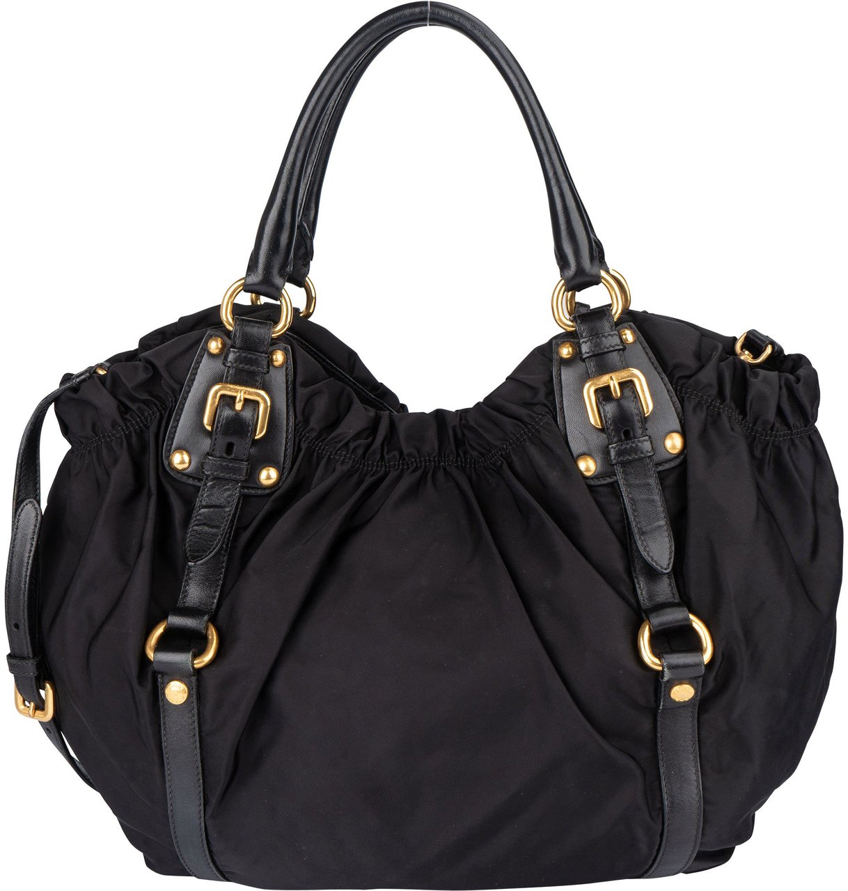 Prada Prada Black Nylon City Handbag Zwart