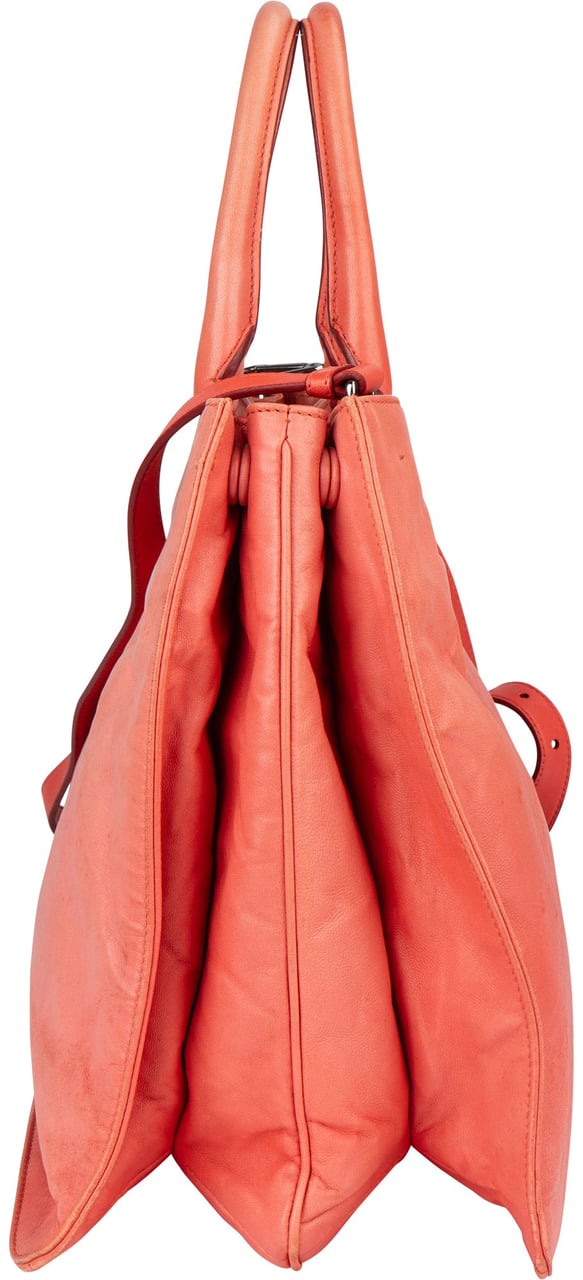 Prada Pink Leather City Handbag Rood