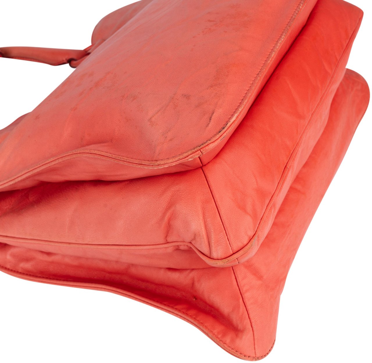 Prada Pink Leather City Handbag Rood