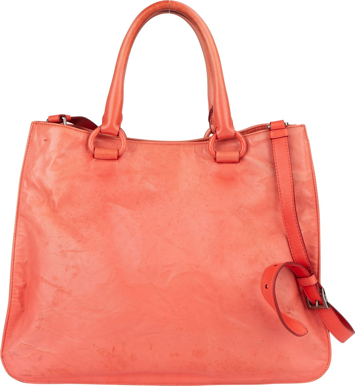 Prada Prada Pink Leather City Handbag Rood