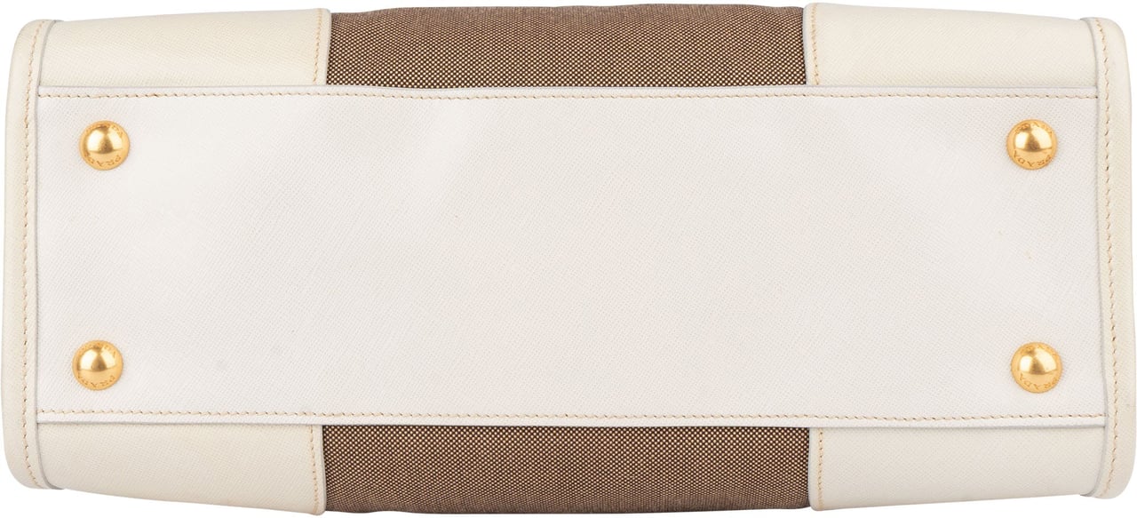 Prada Prada Jacquard Monogram Handbag Bruin