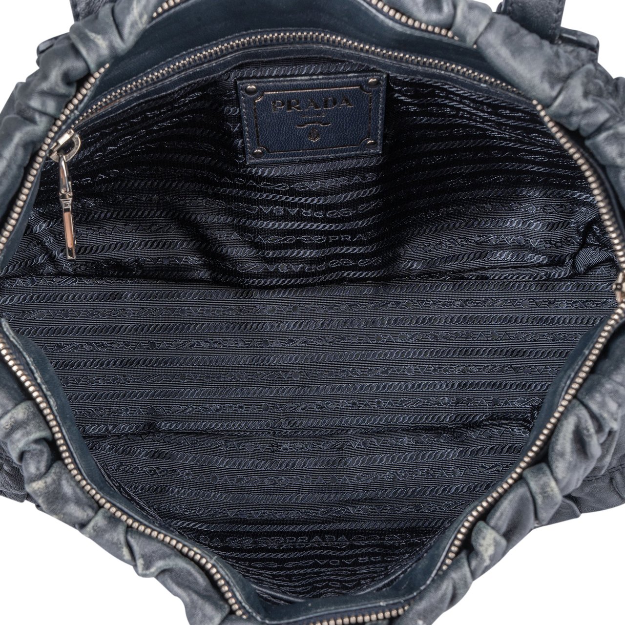 Prada Prada Quilted Leather City Handbag Zwart