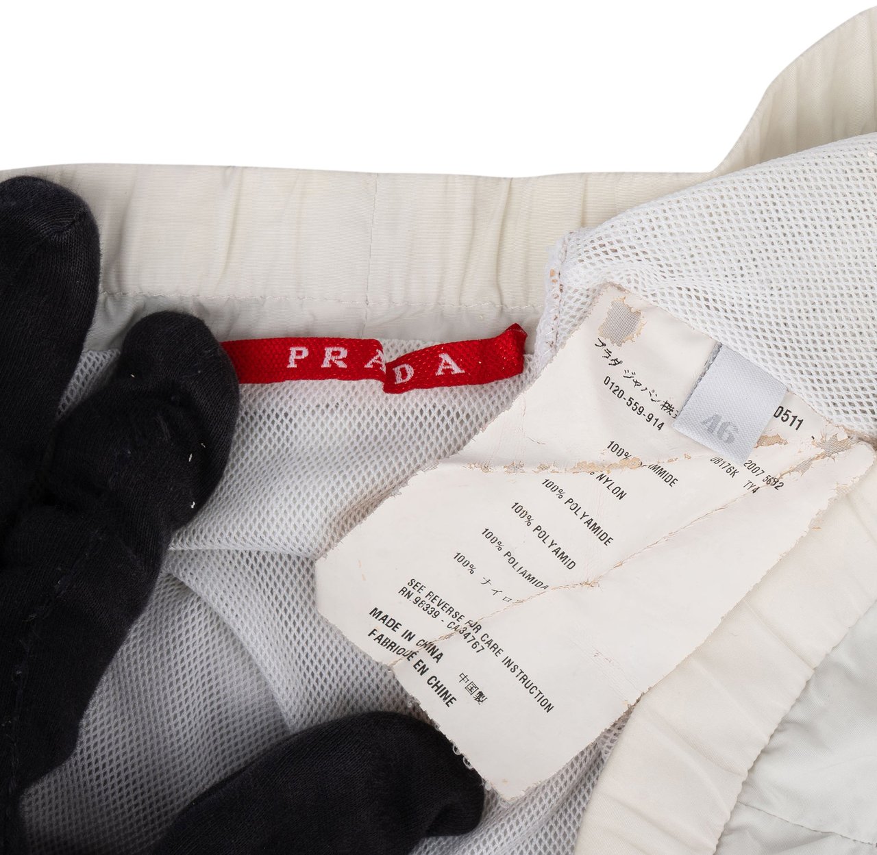 Prada Prada Vintage Sports Nylon Shorts (L) Blauw