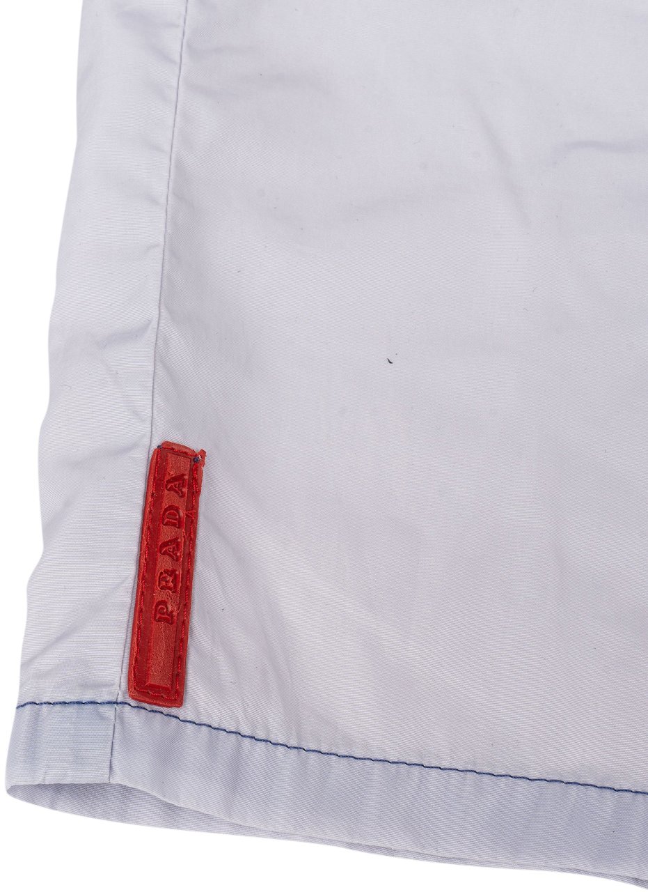 Prada Prada Vintage Sports Nylon Shorts (L) Blauw