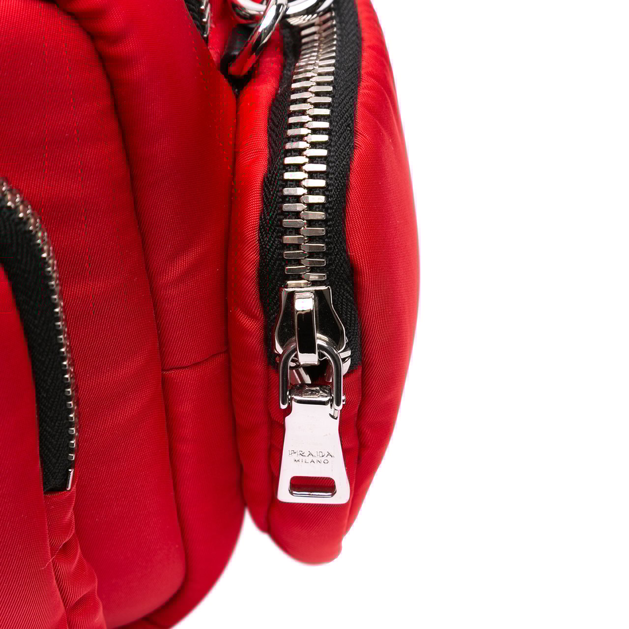 Prada Tessuto Pocket Top Handle Cargo Bag Rood