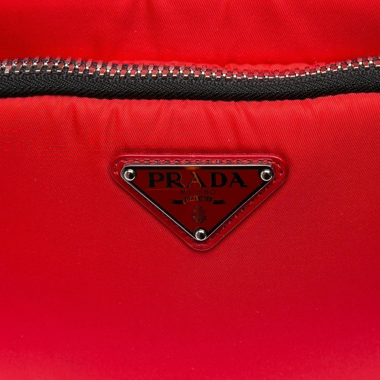 Prada Tessuto Pocket Top Handle Cargo Bag Rood