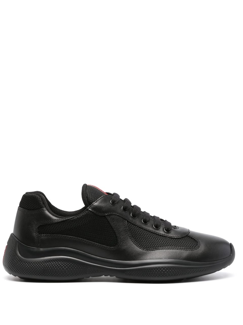 Prada Black New America`S Cup Mesh Sneakers Zwart