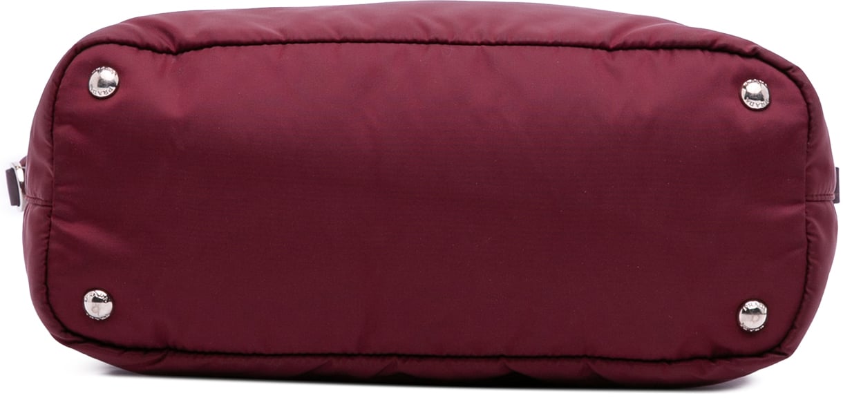 Prada Tessuto Zip Top Convertible Tote Rood