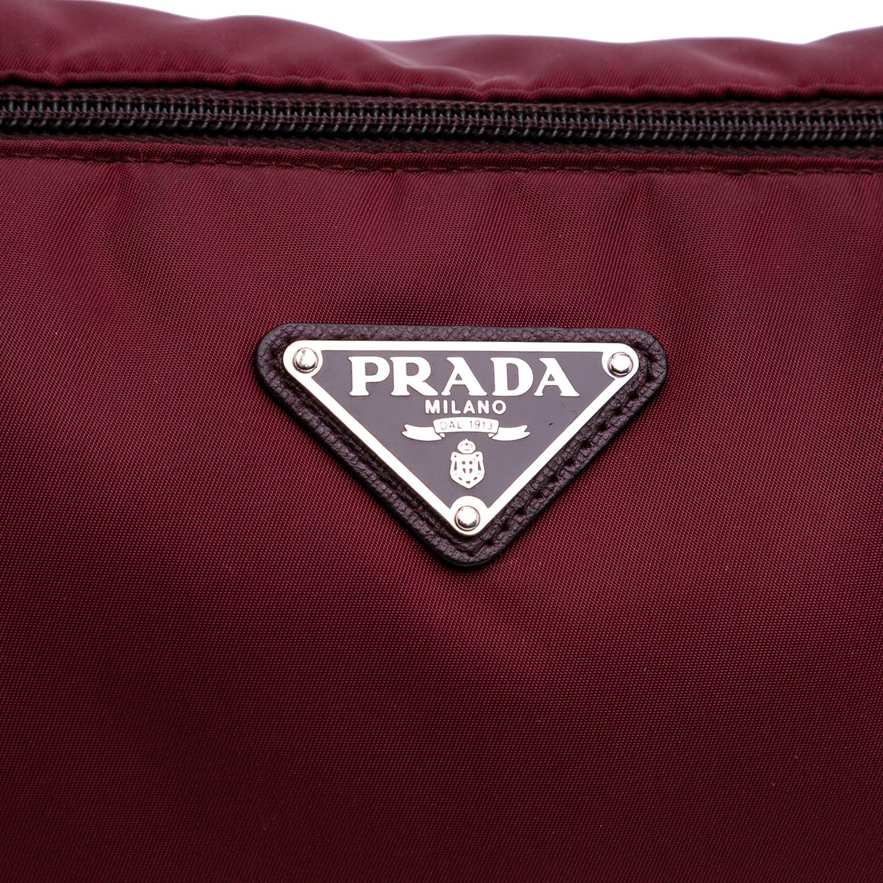 Prada Tessuto Zip Top Convertible Tote Rood