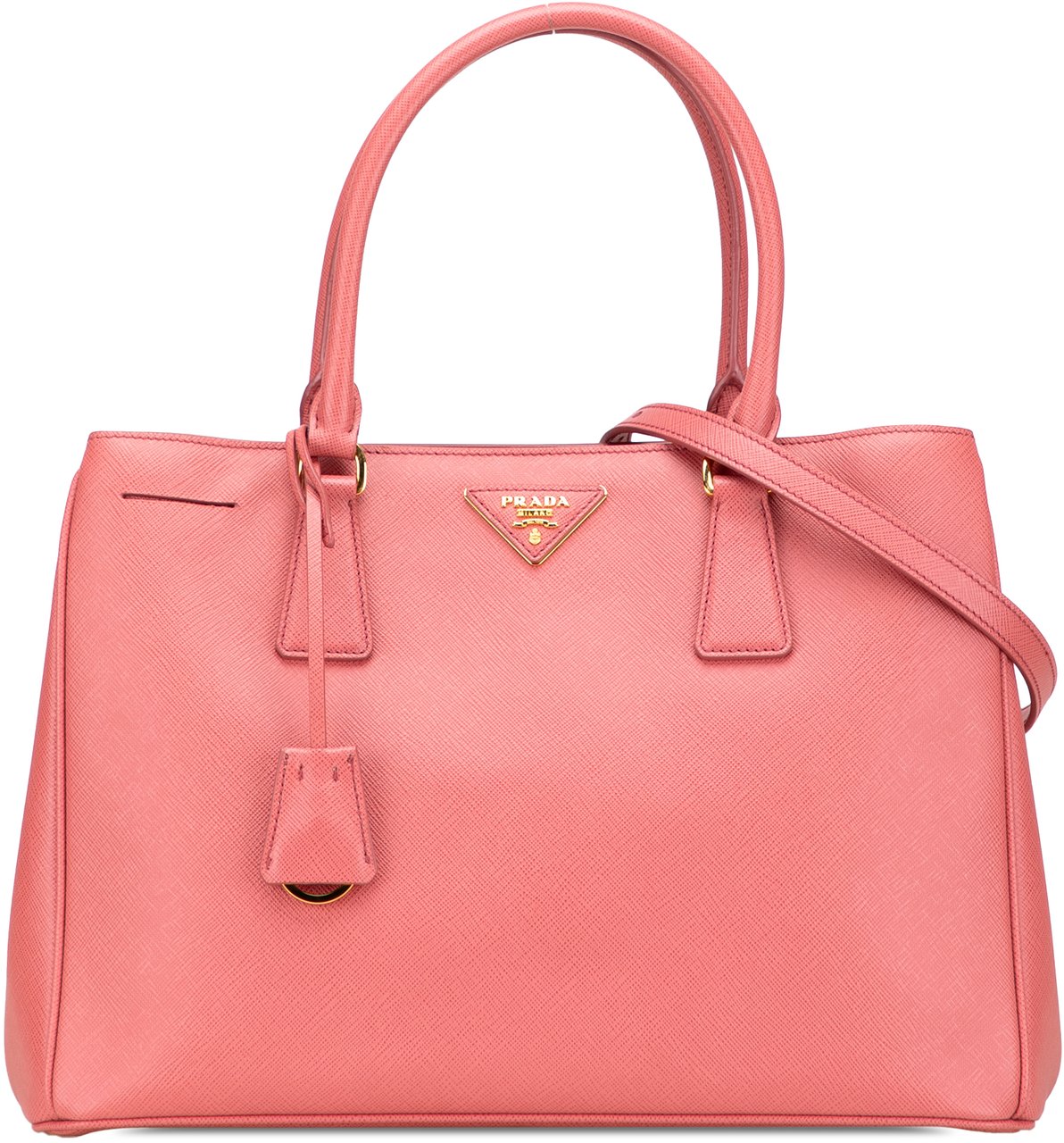 Prada Medium Saffiano Lux Galleria Satchel Roze