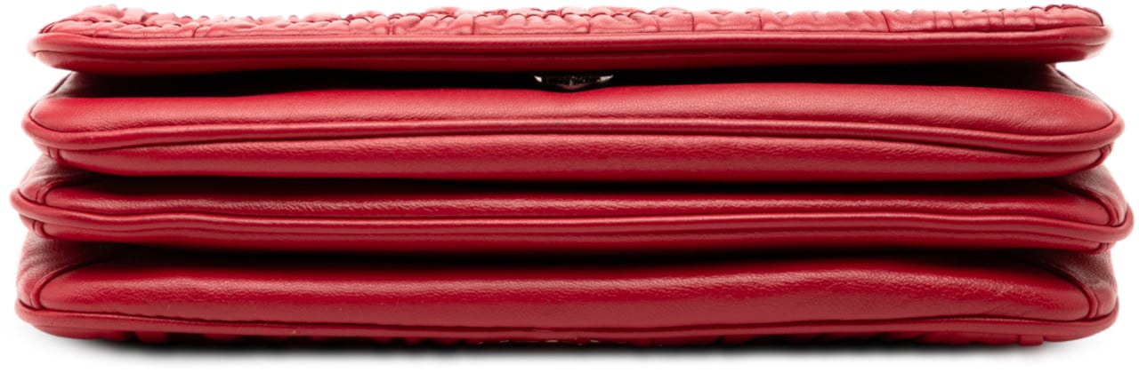 Prada Nappa Gaufre Shoulder Bag Rood