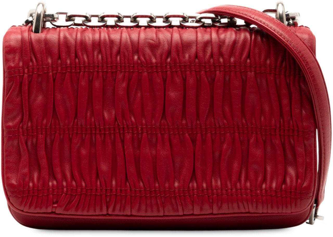 Prada Nappa Gaufre Shoulder Bag Rood