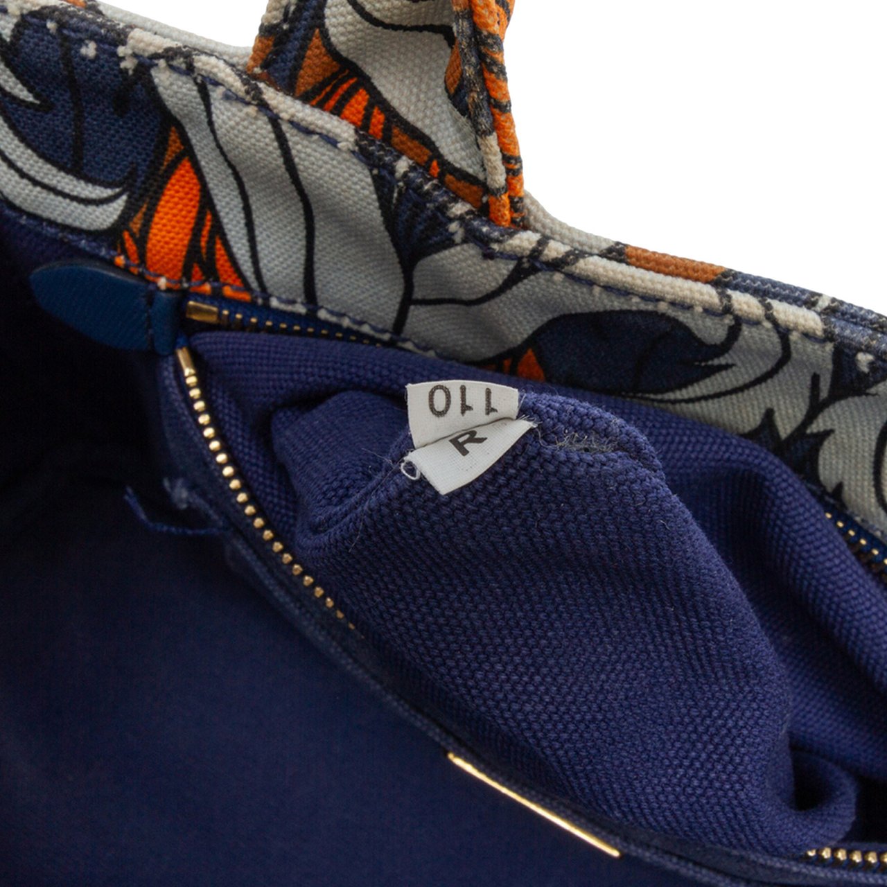 Prada Small Floral Printed Canvas Canapa Satchel Blauw