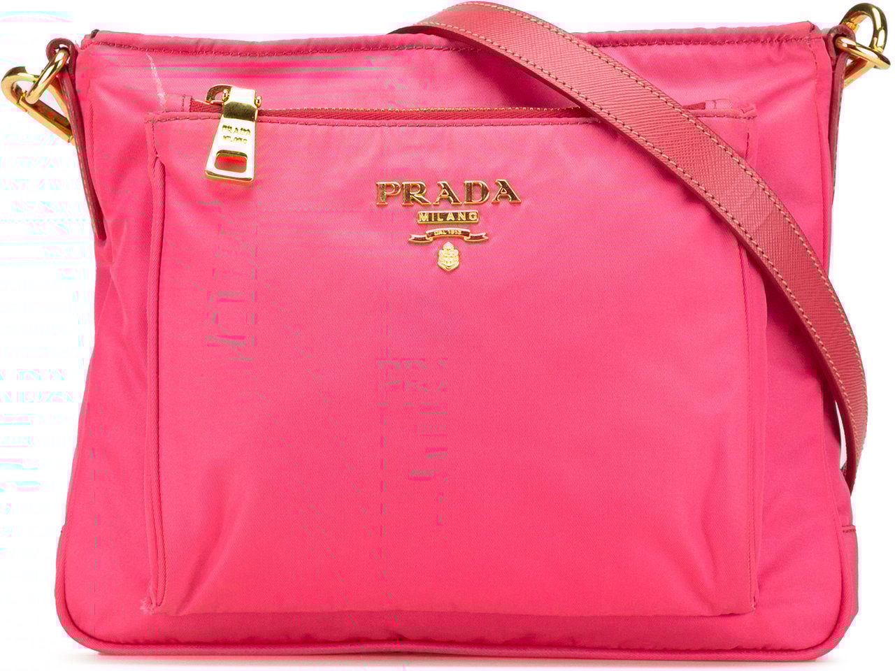 Prada Tessuto Zip Top Crossbody Roze