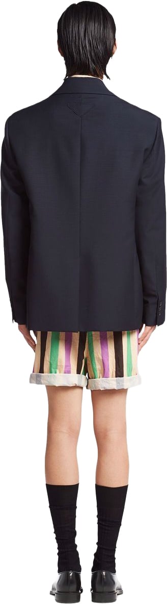 Prada Black Oversized Mohair/Wool Blazer Zwart