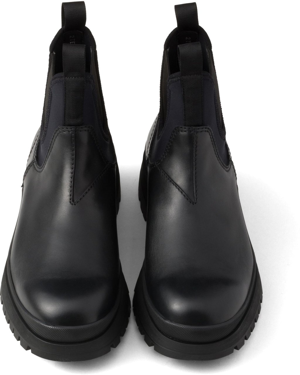 Prada Black Brixxen Leather Chelsea Boots Zwart