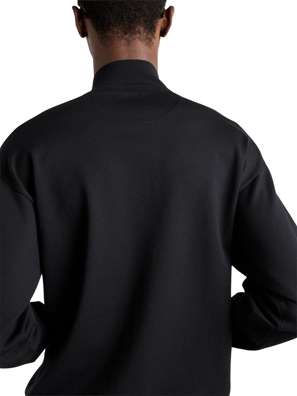 Prada Black Cardigan Overfit Virgin Wool Cardigan Zwart