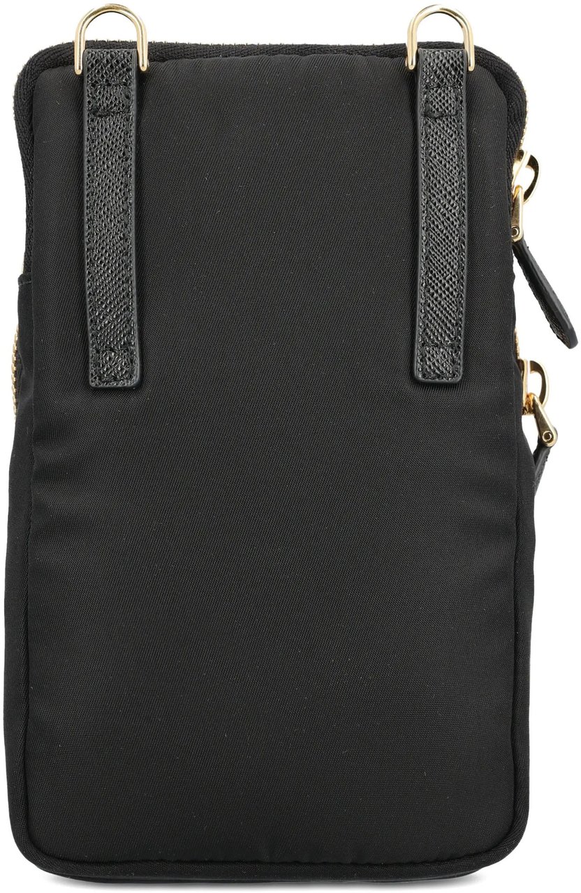 Prada Black Porta Cellulare Crossbody Bag Zwart
