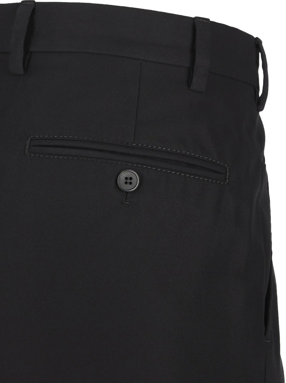 Prada Black Pantalone Tailored Straight-Leg Fabric Pants Zwart