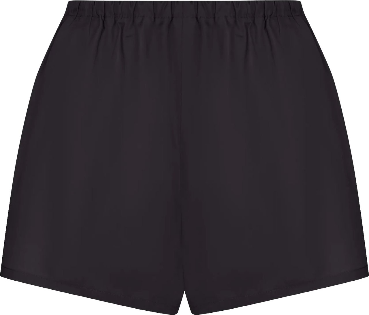 Prada Black Popeline Relaxed Fit Shorts Zwart