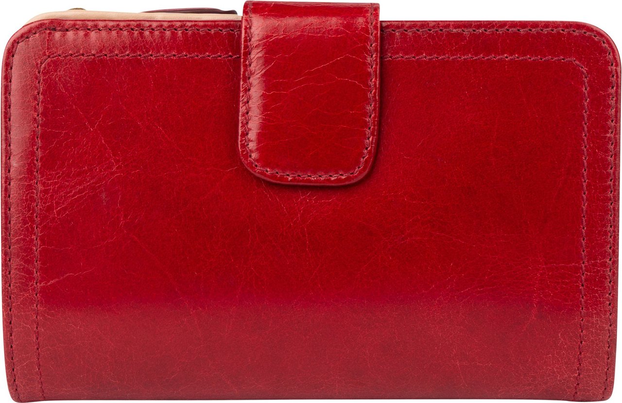 Prada Prada Red Leather Clip Wallet Rood