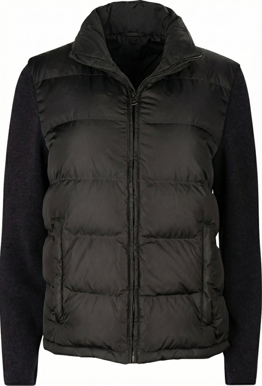 Prada Prada Wool Nylon Sports Puffer Jacket (48 / S) Zwart