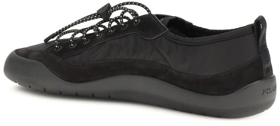 Prada Black Fabric Athletic Sneakers Zwart