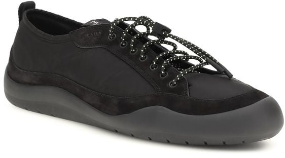 Prada Black Fabric Athletic Sneakers Zwart