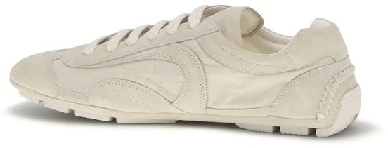 Prada Beige Calf Leather Bos Taurus Sneakers Beige