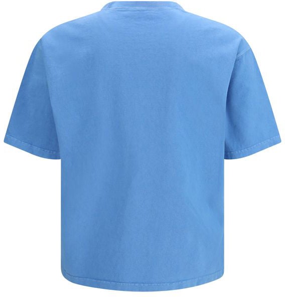Prada Blue Cotton T-Shirt Blauw
