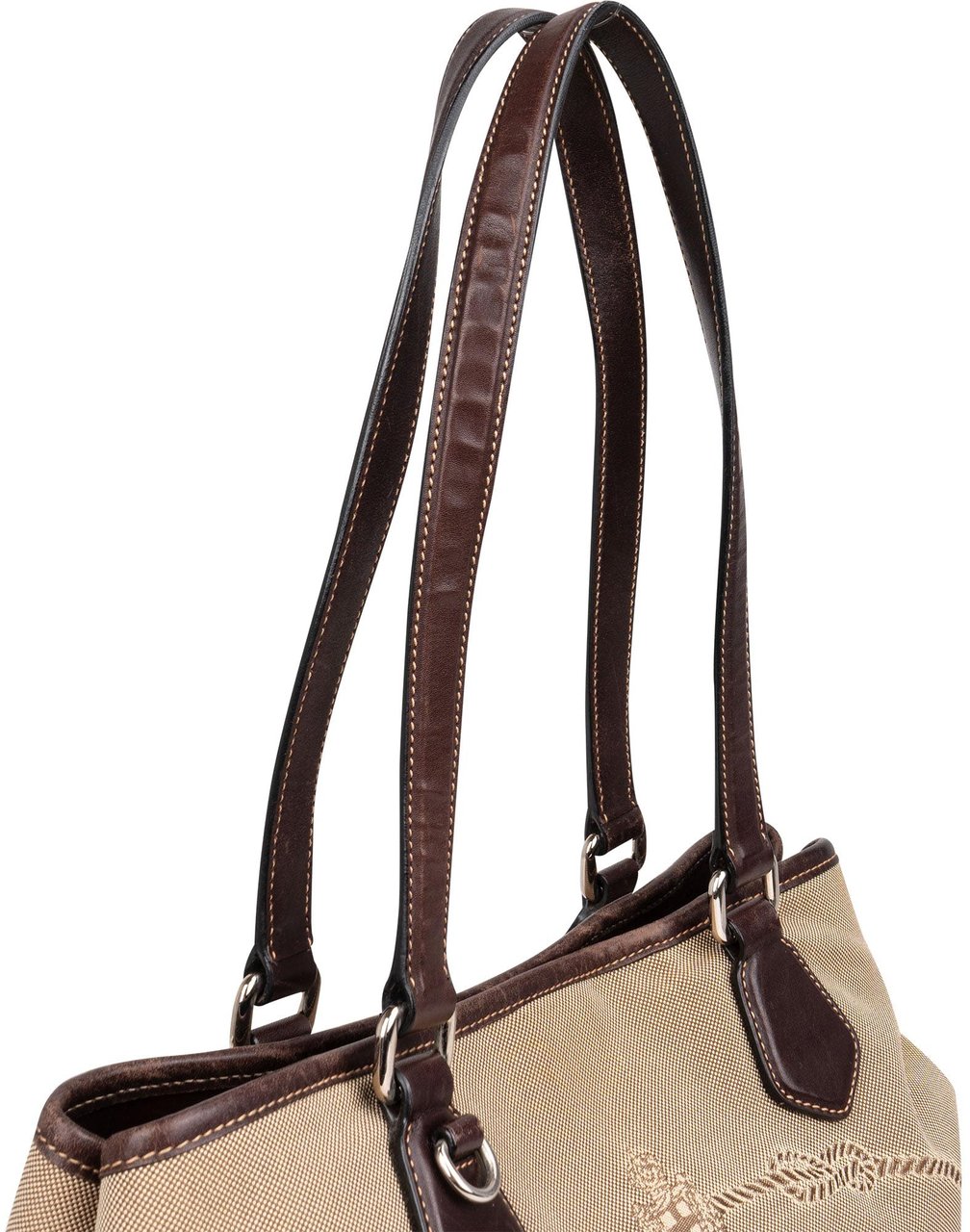Prada Prada Jacquard Triangle Shoulder Bag Beige