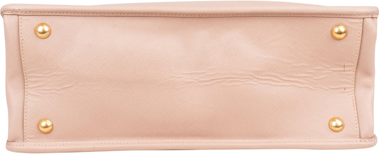 Prada Prada Pink Saffiano Leather Lux Galleria Handbag Rood