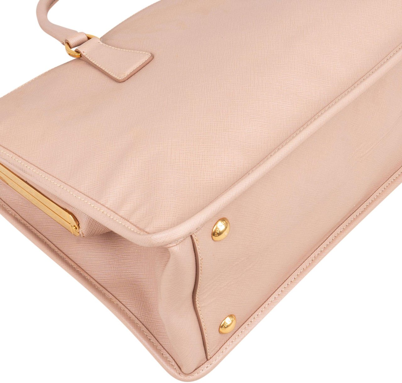 Prada Prada Pink Saffiano Leather Lux Galleria Handbag Rood