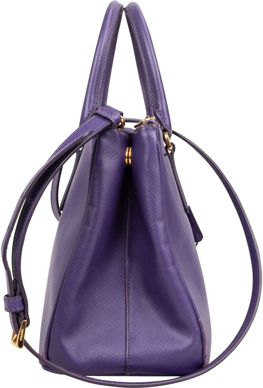 Prada Prada Saffiano Leather Galleria Handbag Paars