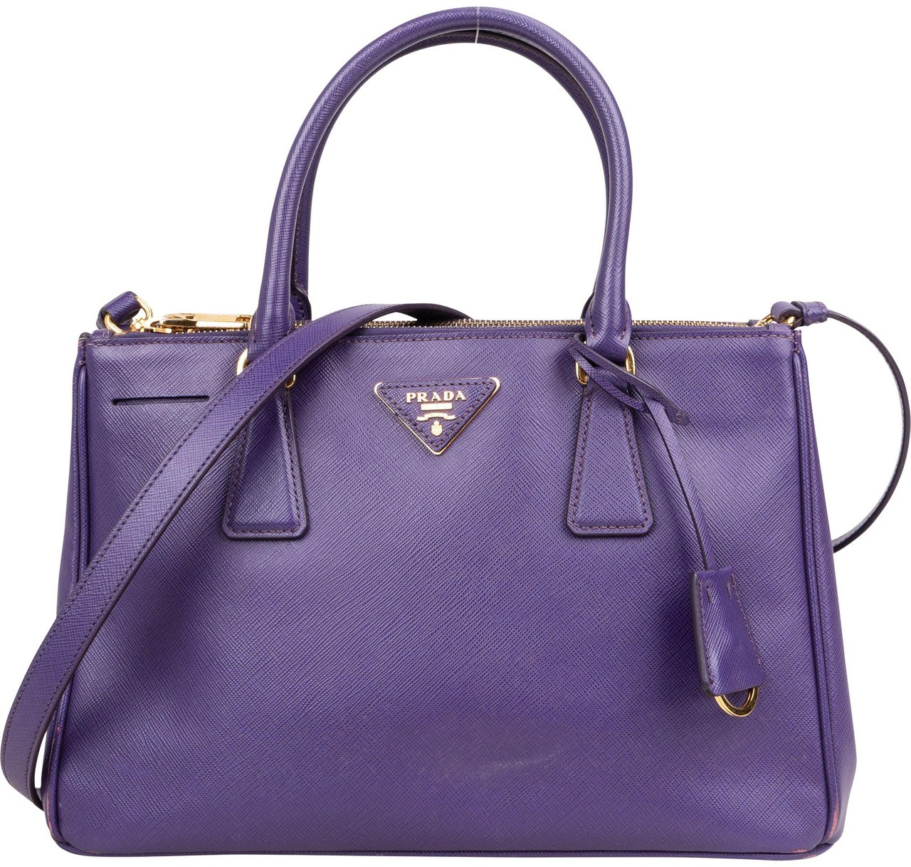 Prada Prada Saffiano Leather Galleria Handbag Paars