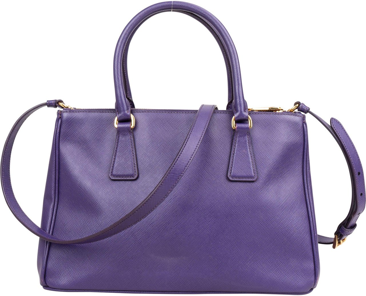 Prada Prada Saffiano Leather Galleria Handbag Paars