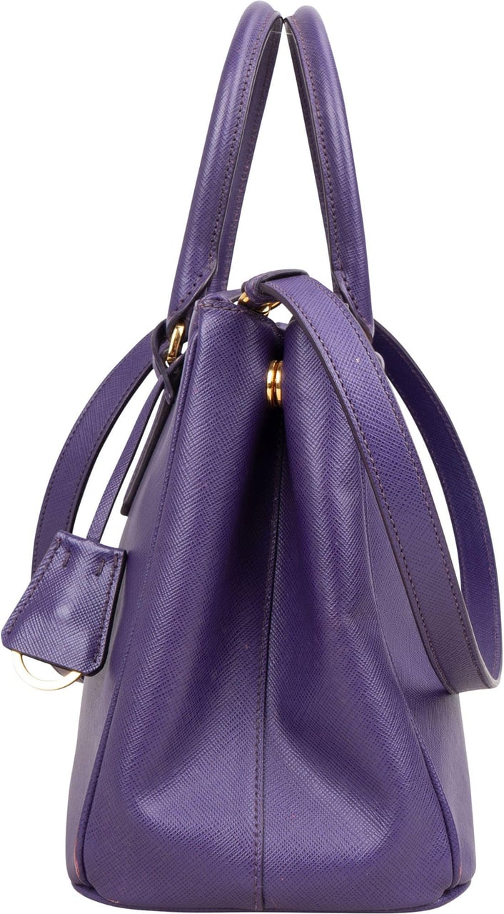 Prada Prada Saffiano Leather Galleria Handbag Paars