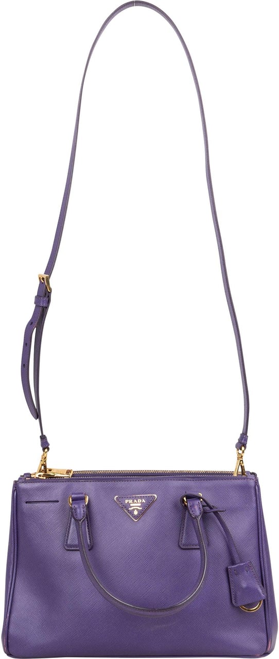 Prada Prada Saffiano Leather Galleria Handbag Paars