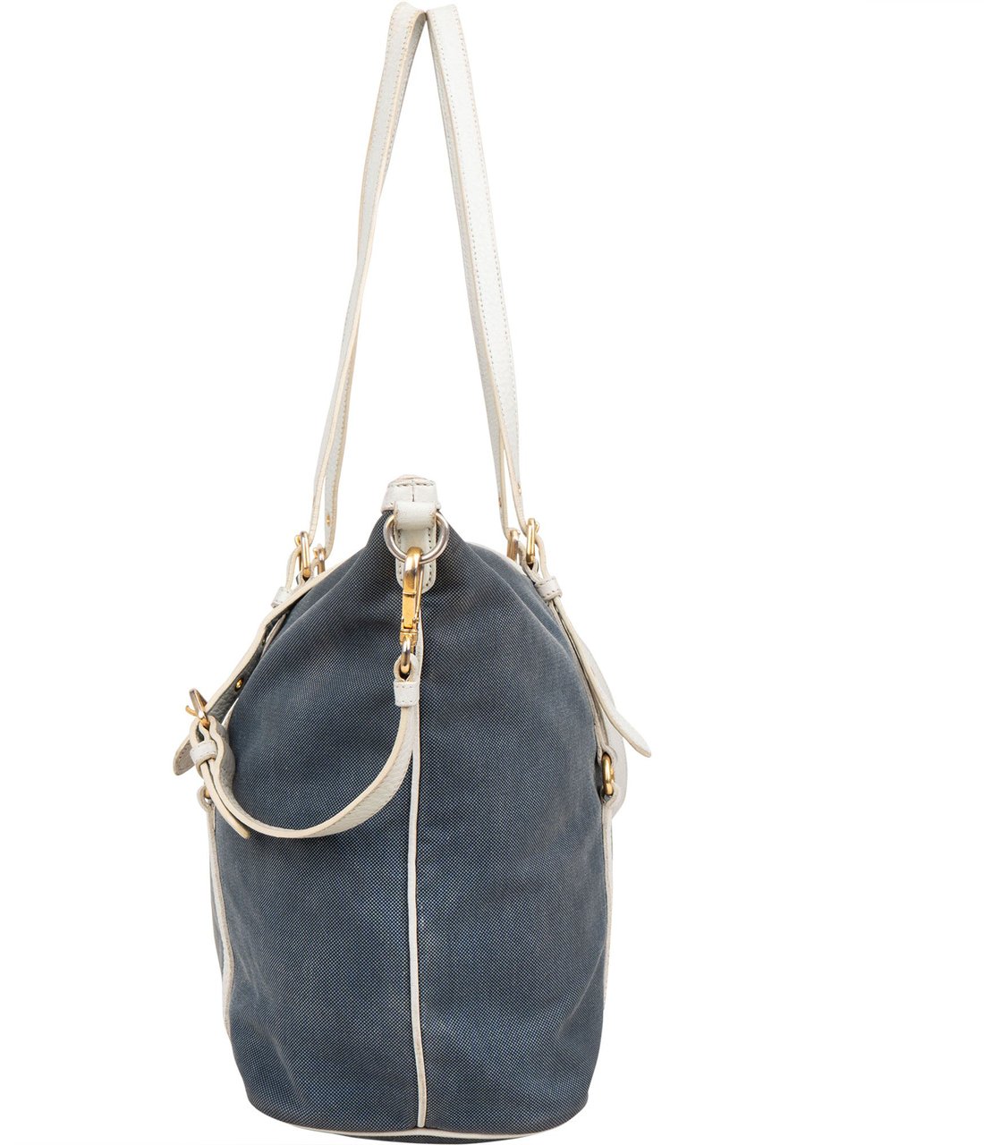 Prada Prada Blue Jacquard City Shoulder Bag Blauw