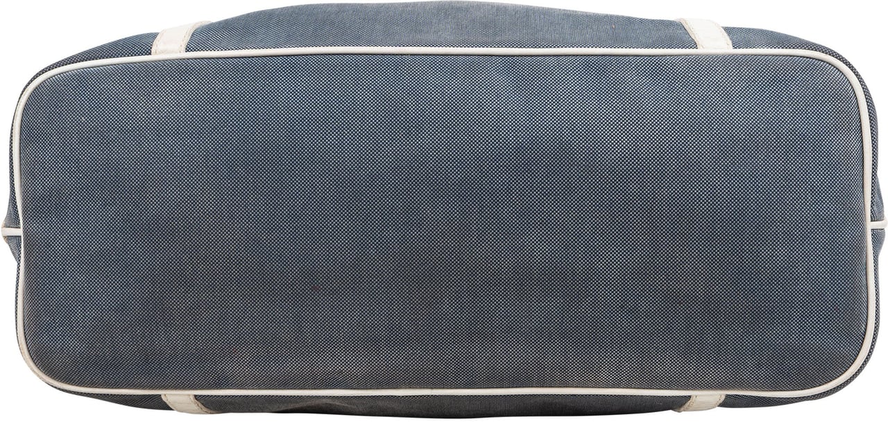 Prada Prada Blue Jacquard City Shoulder Bag Blauw