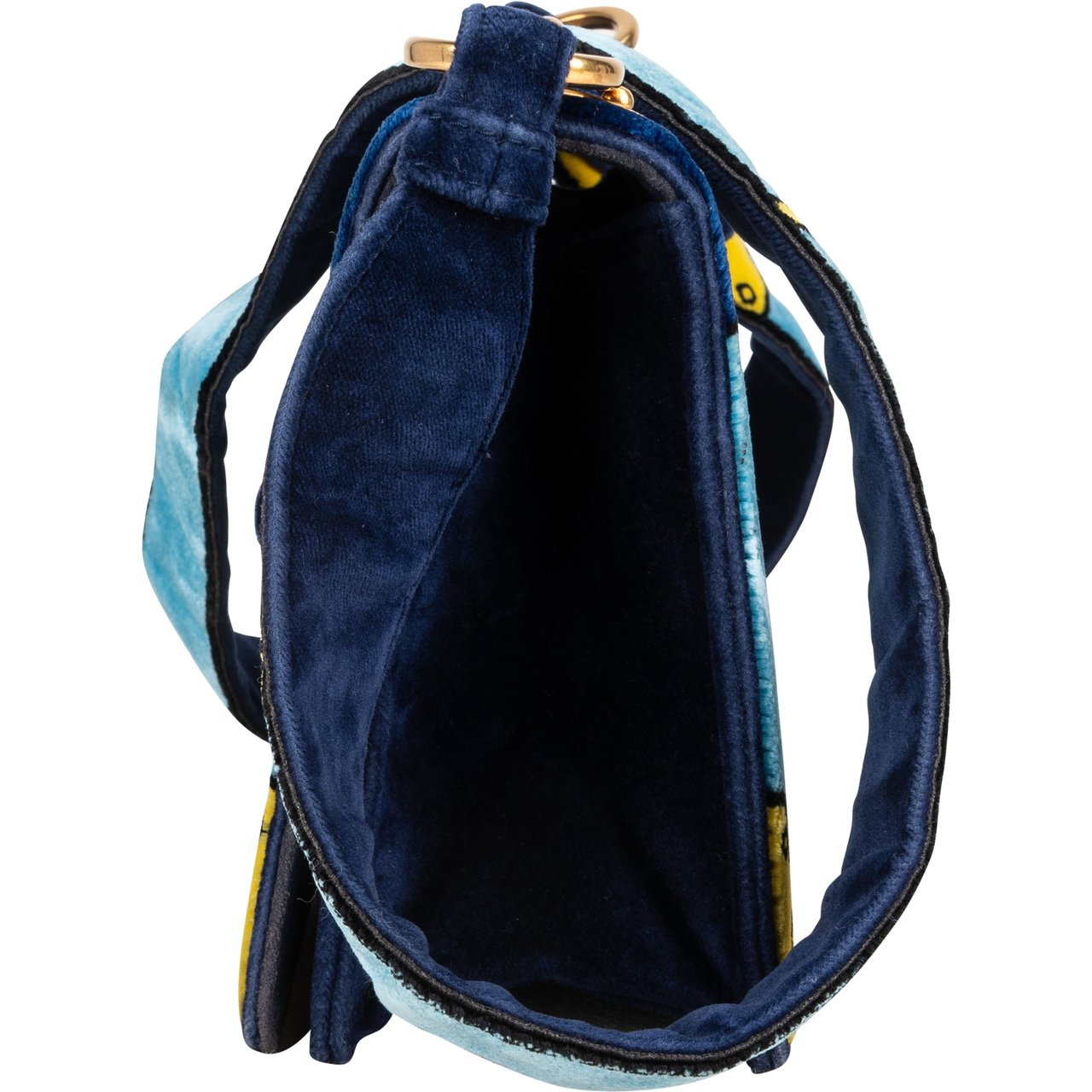 Prada Prada Velvet FW17 Trompe Lóeil Crossbody Bag Blauw