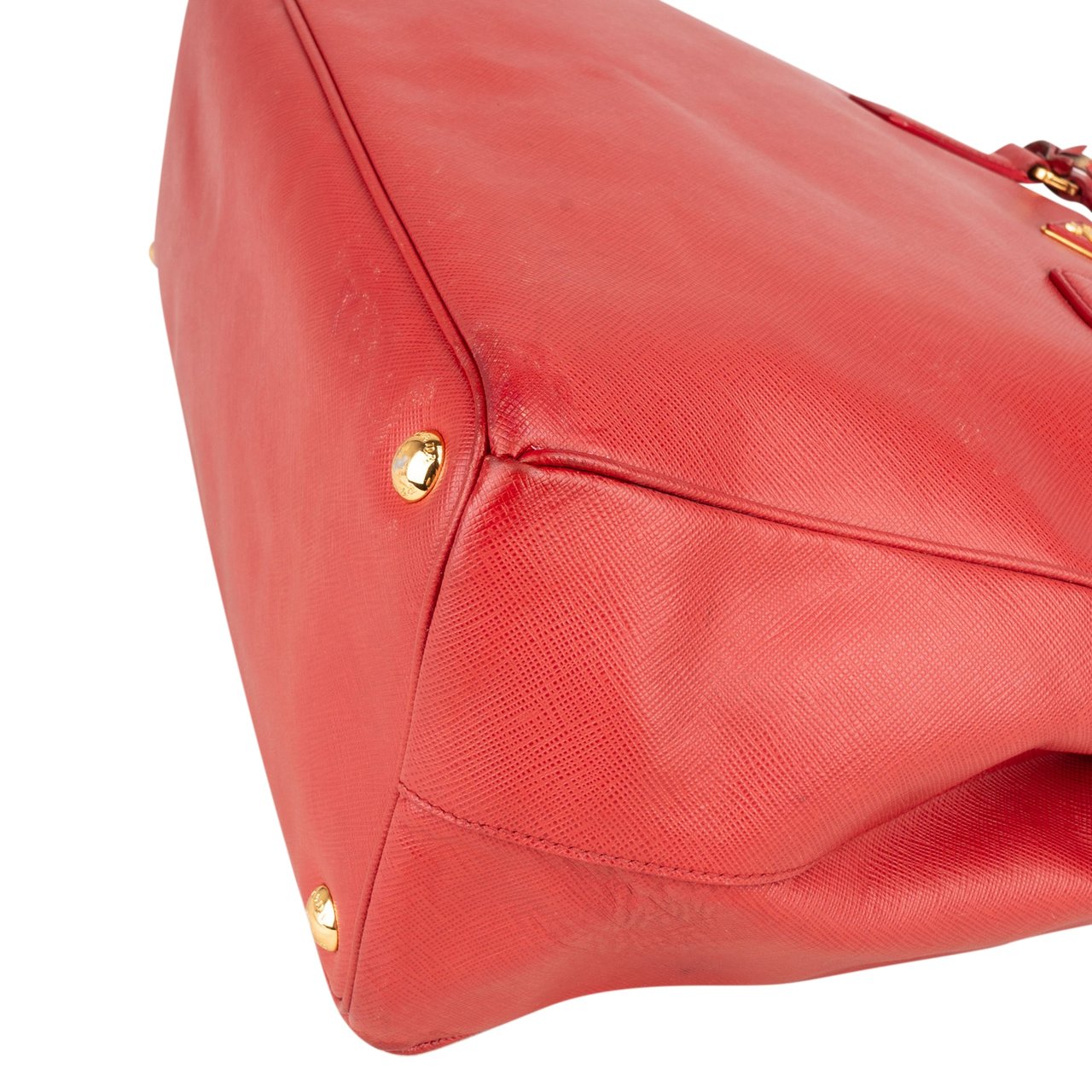 Prada Prada Red Saffiano Leather Galleria Handbag Rood