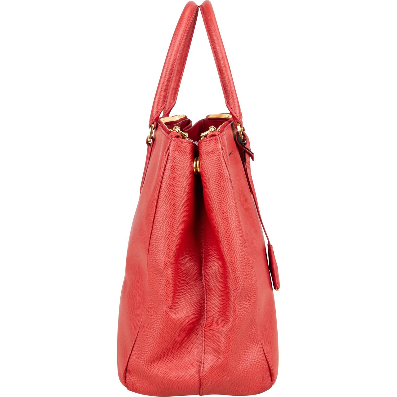Prada Prada Red Saffiano Leather Galleria Handbag Rood