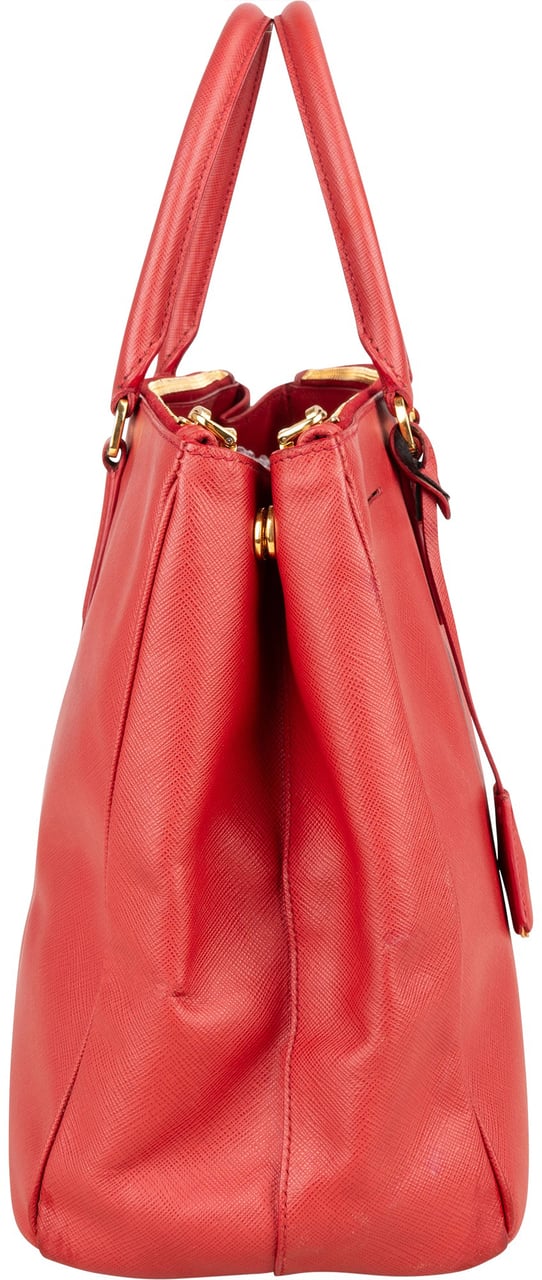 Prada Red Saffiano Leather Galleria Handbag Rood